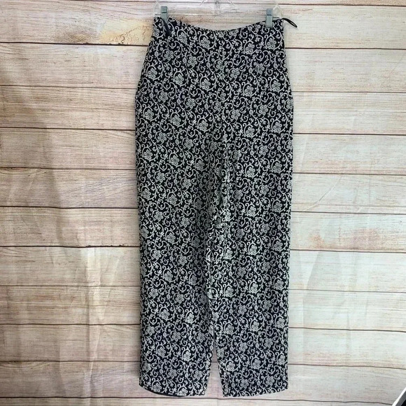 Talbots Pure Silk Lined Pants Black Side Zip - Picture 11 of 11